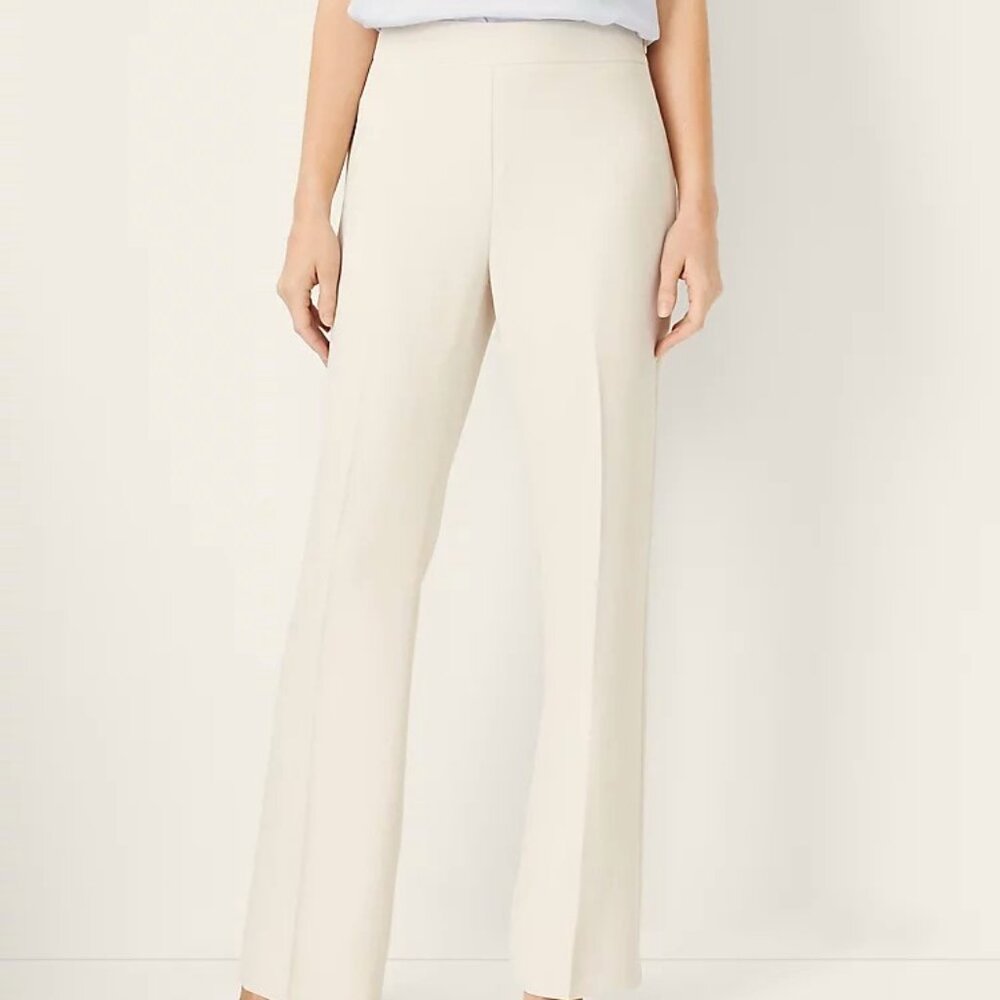 Ann Taylor Side Zip Trouser in Fluid Crepe-Classic Fit